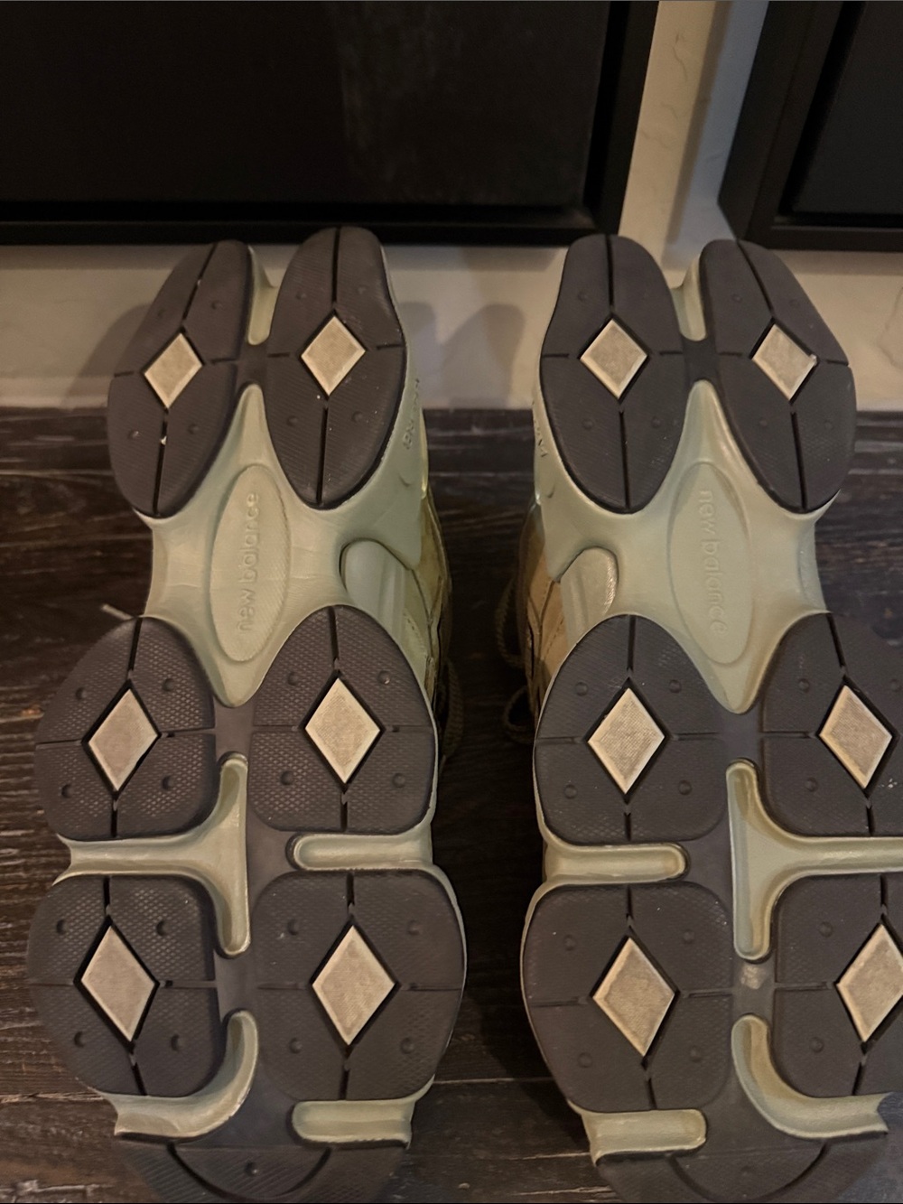 New Balance Women's Olive/Tan Athletic Sneakers - Picture 6 of 6